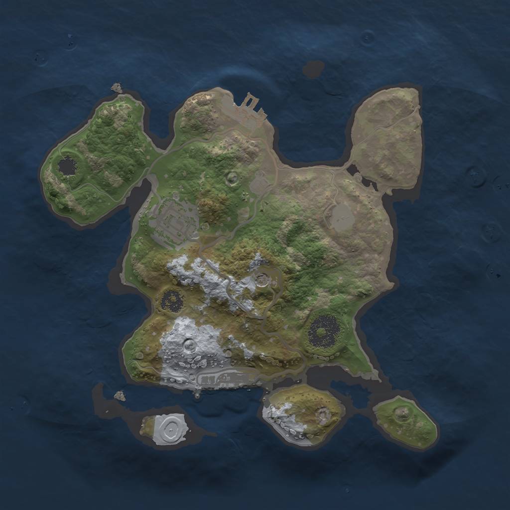 Rust Map: Procedural Map, Size: 2345, Seed: 666999, 7 Monuments