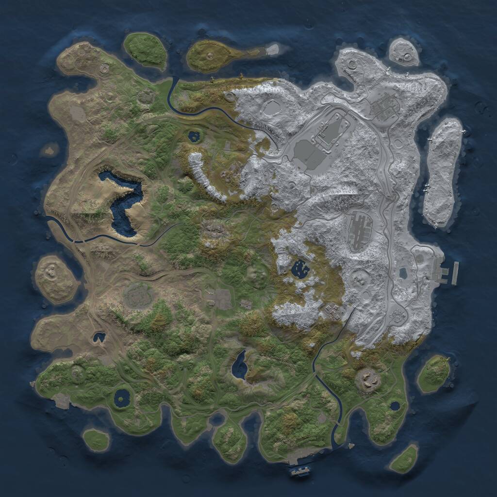 Rust Map: Procedural Map, Size: 4250, Seed: 1115077003, 15 Monuments
