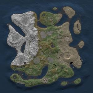 Thumbnail Rust Map: Procedural Map, Size: 3500, Seed: 414605628, 19 Monuments