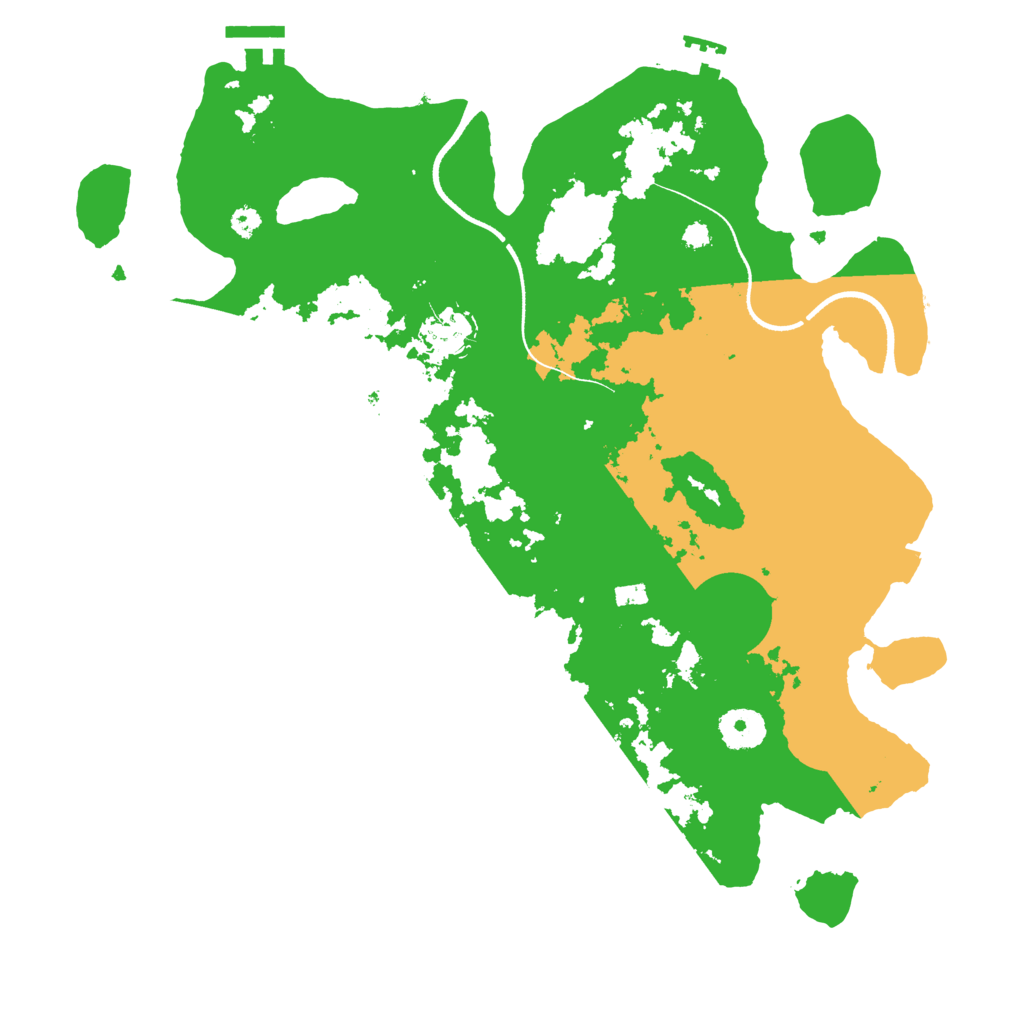 Biome Rust Map: Procedural Map, Size: 3500, Seed: 49781