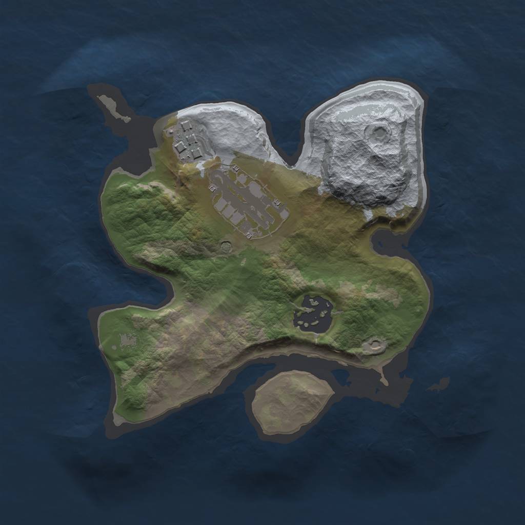 Rust Map: Barren, Size: 1993, Seed: 13825, 5 Monuments