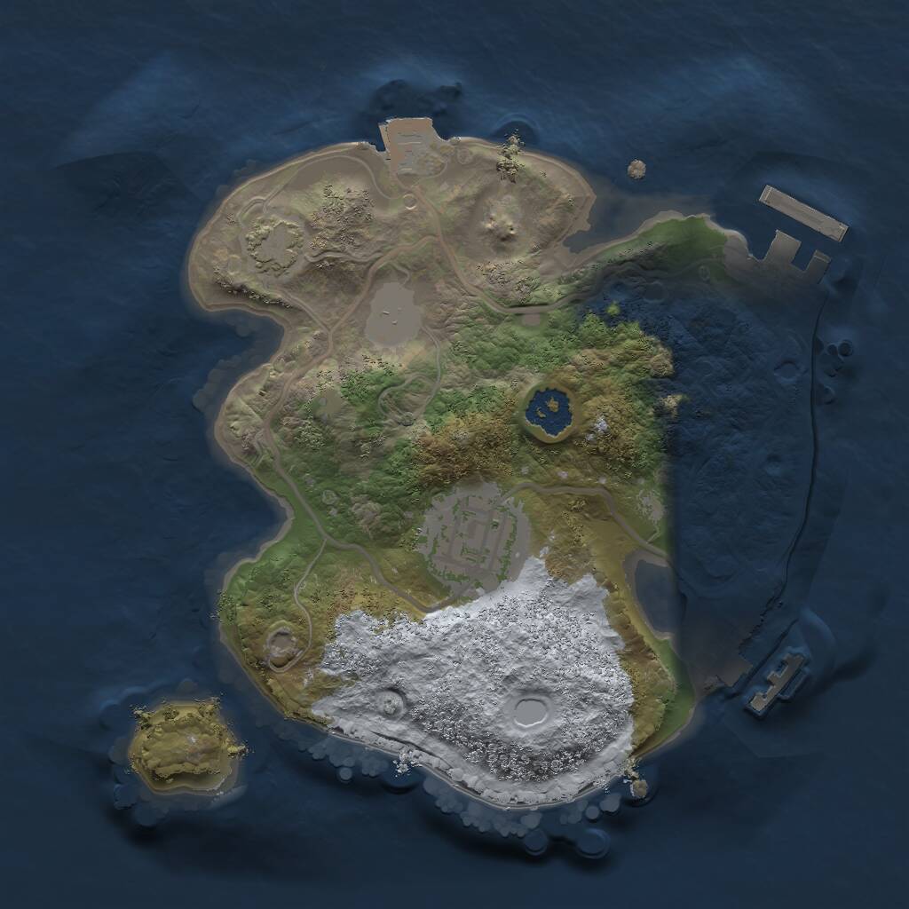 Rust Map: Procedural Map, Size: 2000, Seed: 730, 5 Monuments