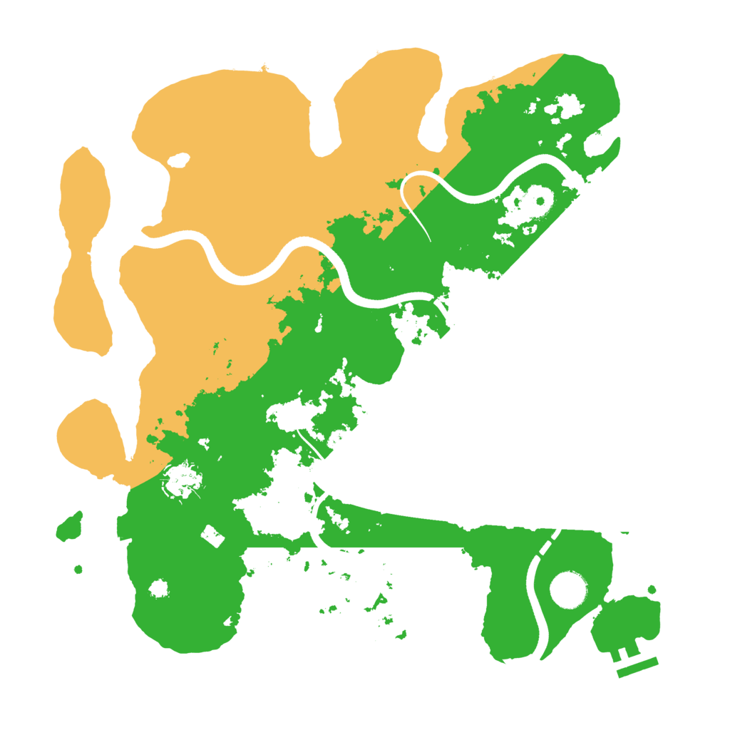 Biome Rust Map: Procedural Map, Size: 3500, Seed: 891602988
