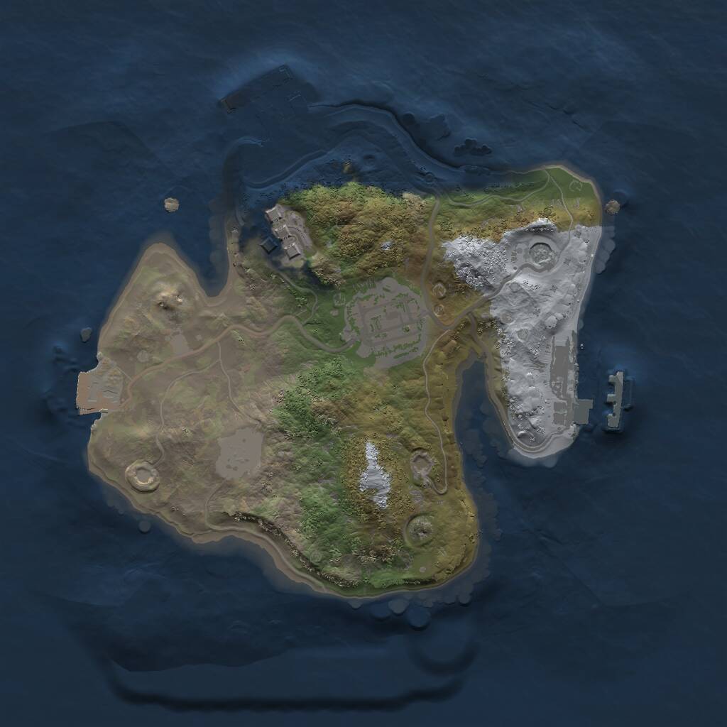 Rust Map: Procedural Map, Size: 2000, Seed: 956432820, 6 Monuments