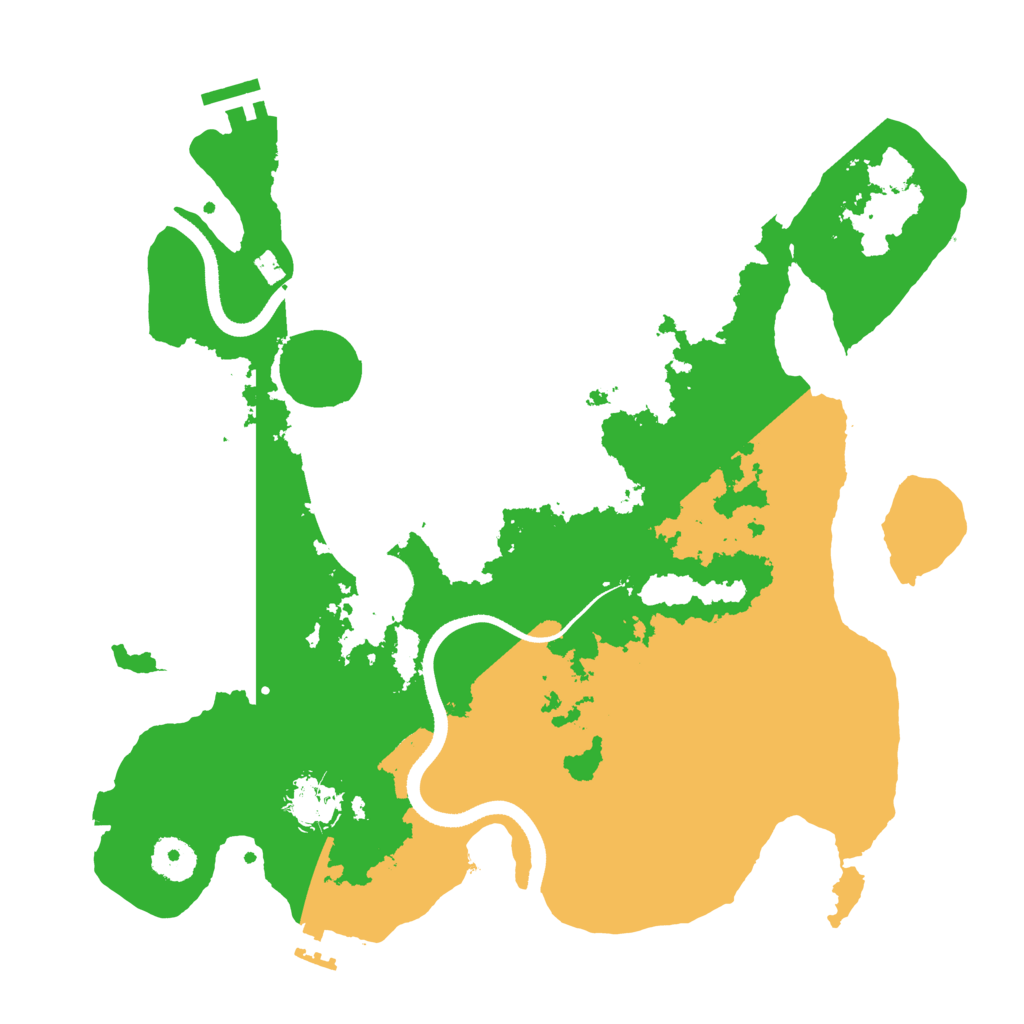 Biome Rust Map: Procedural Map, Size: 3500, Seed: 2343
