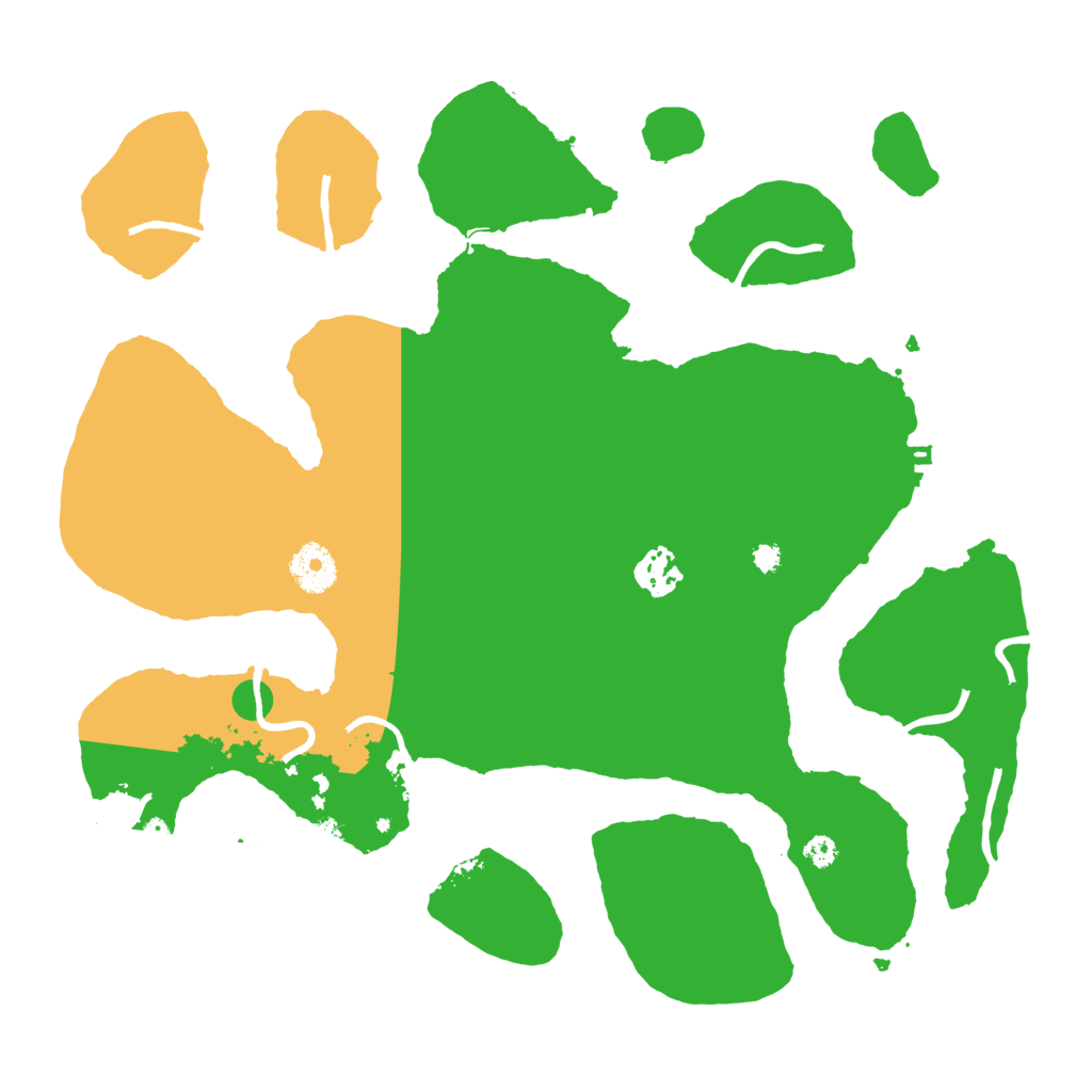 Biome Rust Map: Procedural Map, Size: 3500, Seed: 645545