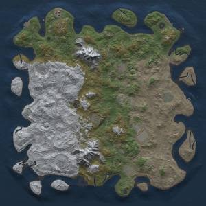 Rust Map: Procedural Map, Size: 5000, Seed: 9191022, 19 Monuments