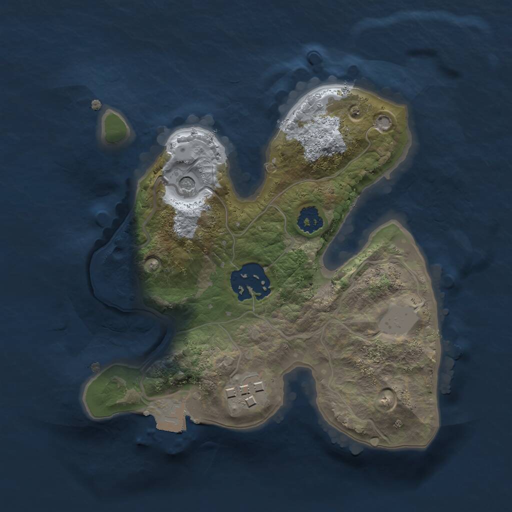 Rust Map: Procedural Map, Size: 2000, Seed: 26588656, 4 Monuments