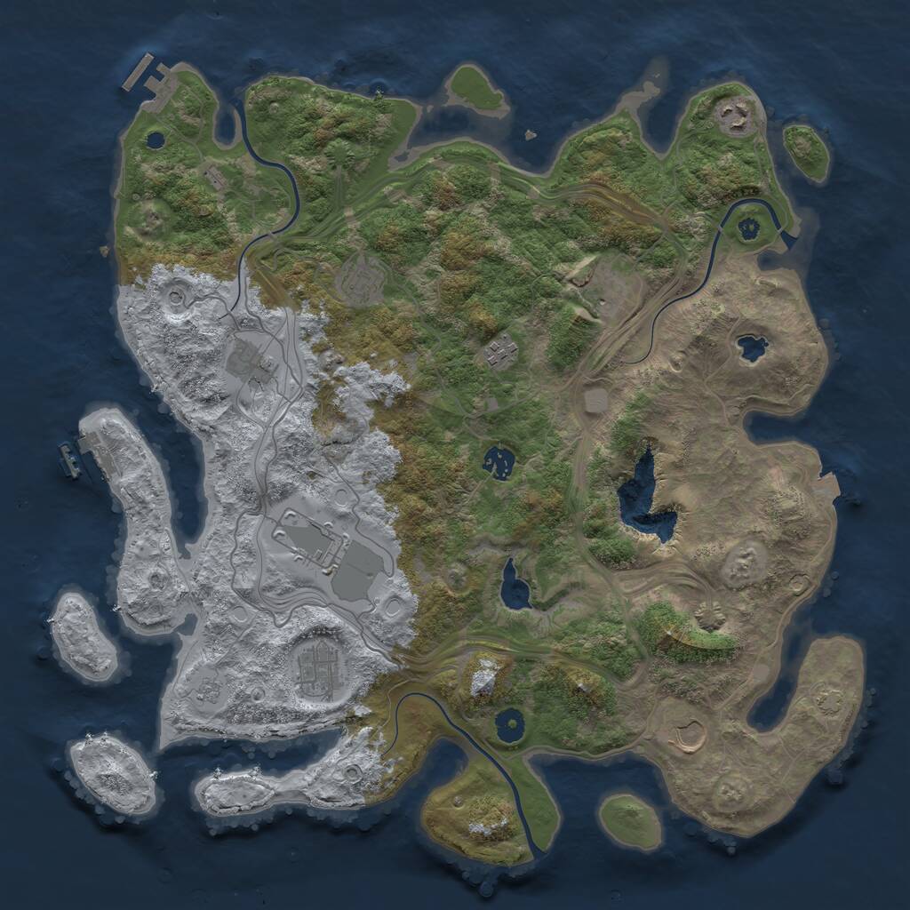 Rust Map: Procedural Map, Size: 4250, Seed: 1652222558, 15 Monuments