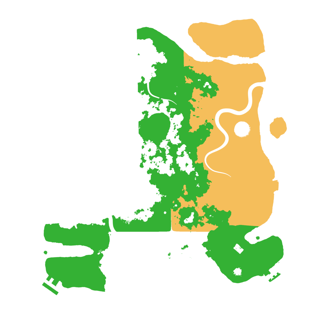 Biome Rust Map: Procedural Map, Size: 3500, Seed: 2086