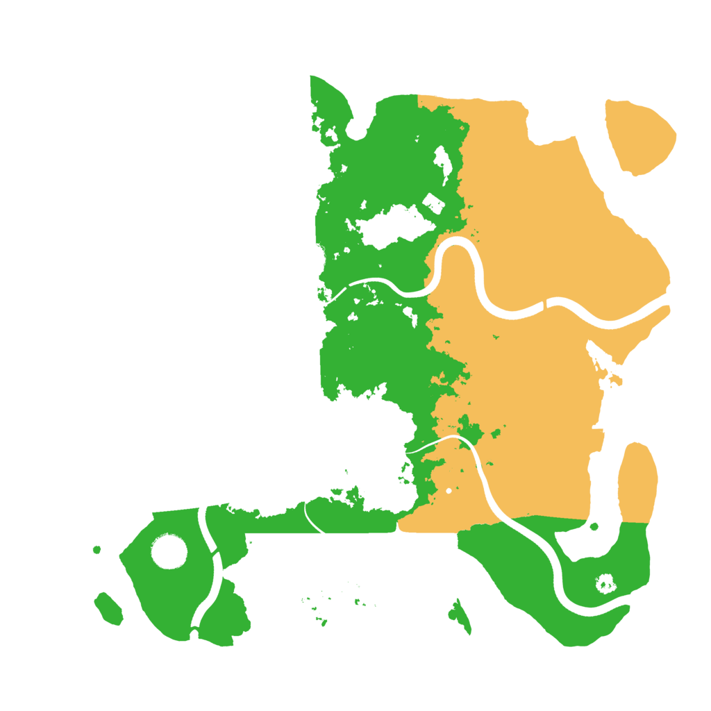Biome Rust Map: Procedural Map, Size: 3600, Seed: 898526147