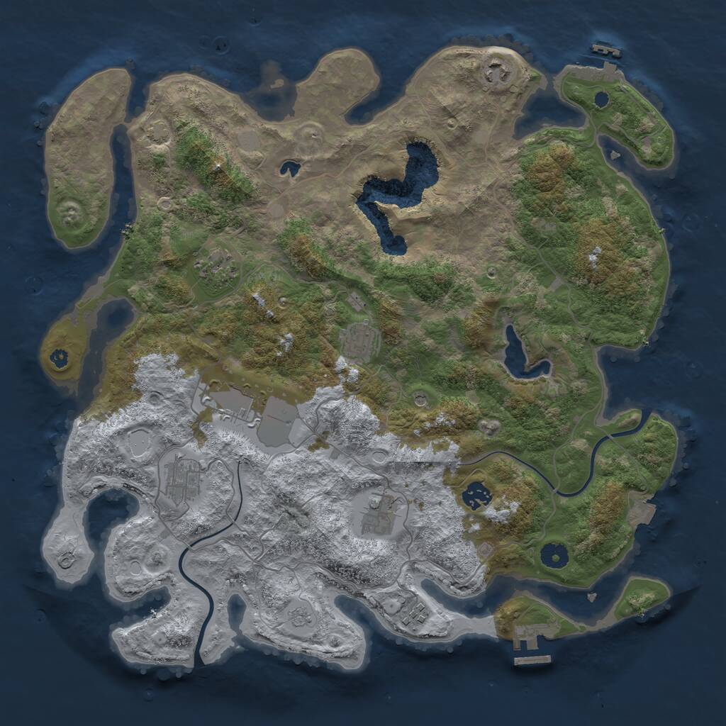 Rust Map: Procedural Map, Size: 4000, Seed: 1627930902, 14 Monuments