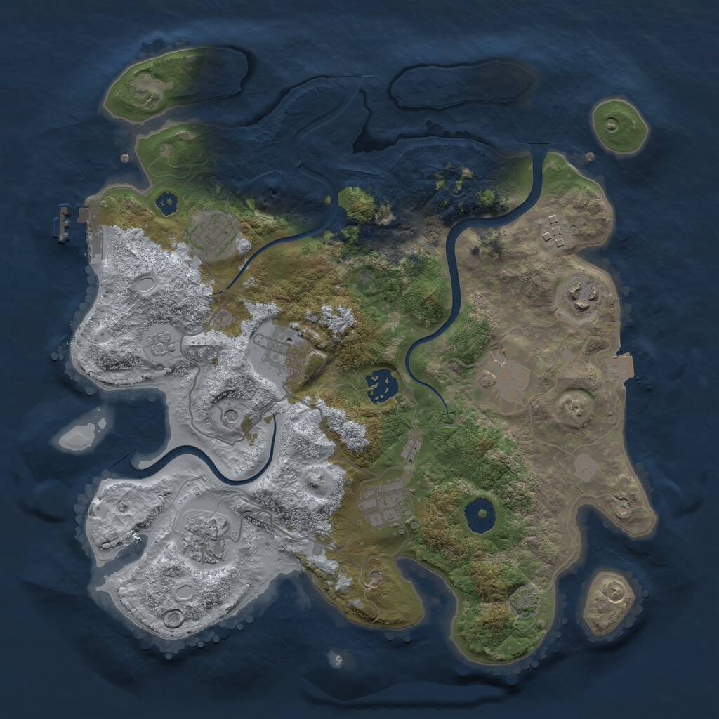 Rust Map: Procedural Map, Size: 3300, Seed: 1759, 13 Monuments