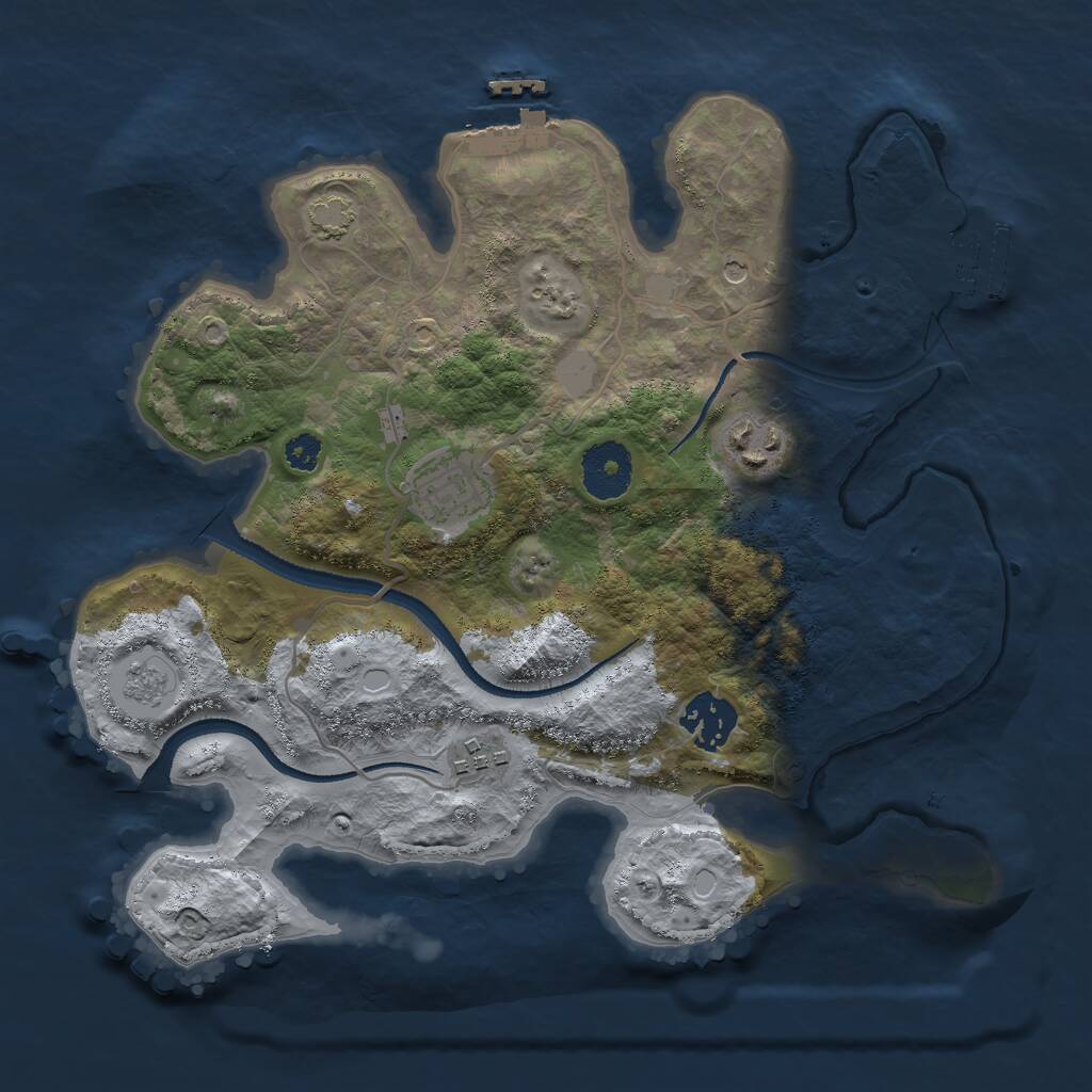 Rust Map: Procedural Map, Size: 3000, Seed: 1557894969, 10 Monuments