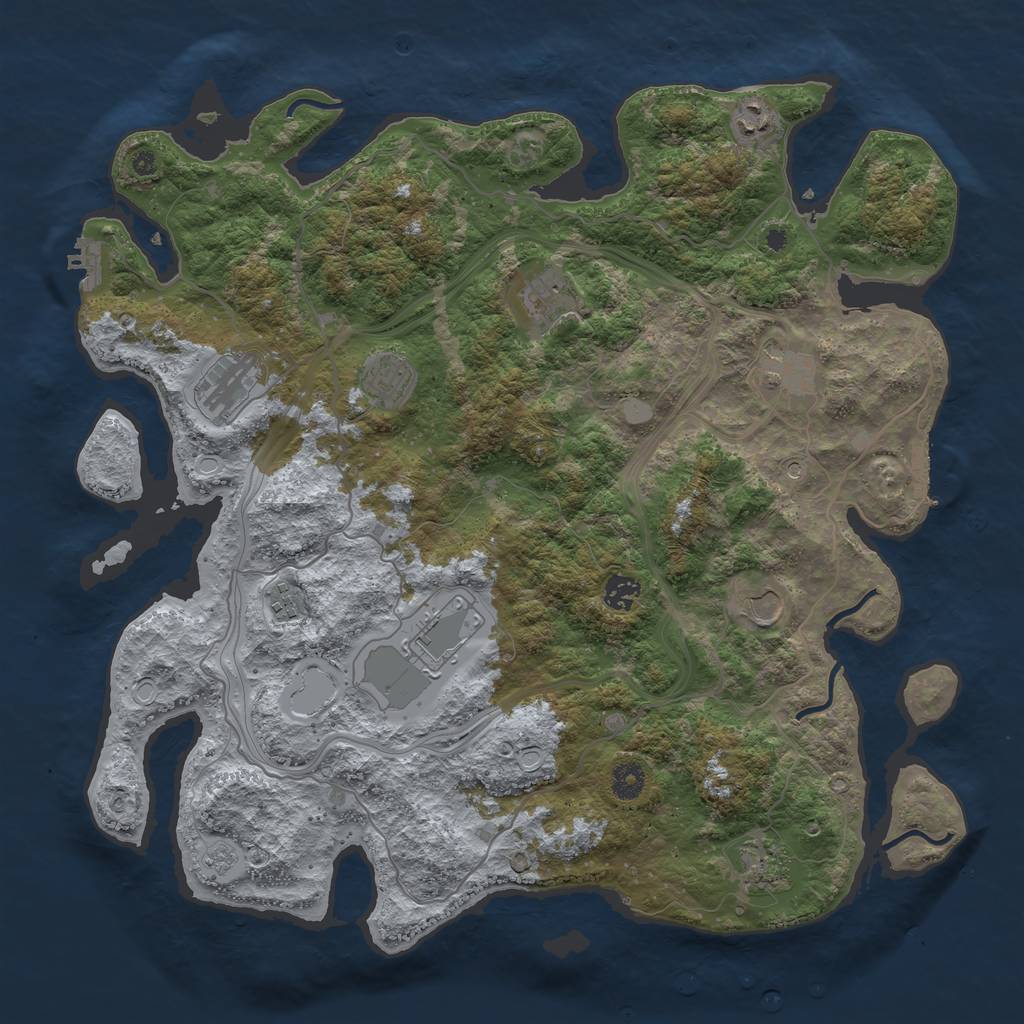 Rust Map: Procedural Map, Size: 4250, Seed: 20211008, 17 Monuments