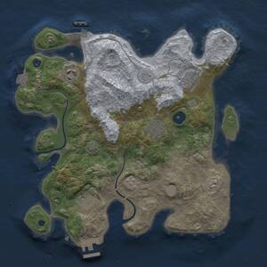 Thumbnail Rust Map: Procedural Map, Size: 3199, Seed: 1, 11 Monuments