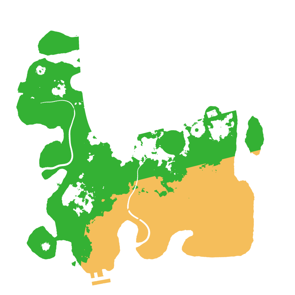 Biome Rust Map: Procedural Map, Size: 3199, Seed: 1