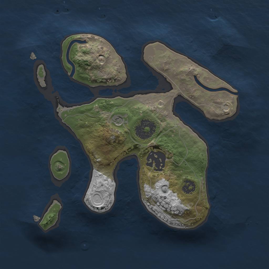 Rust Map: Procedural Map, Size: 2000, Seed: 20090, 7 Monuments