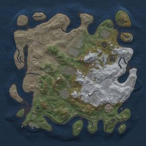 Thumbnail Rust Map: Procedural Map, Size: 3800, Seed: 128, 17 Monuments