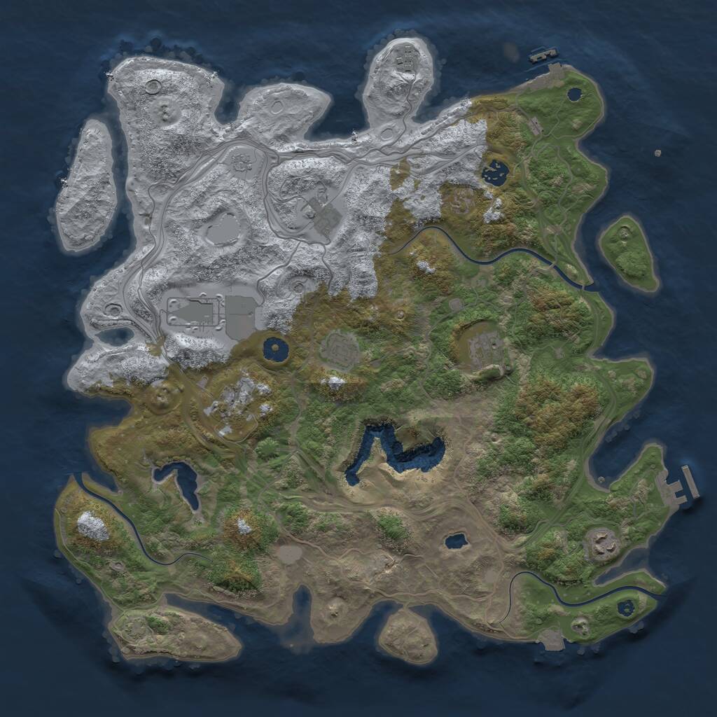 Rust Map: Procedural Map, Size: 4250, Seed: 6753, 14 Monuments
