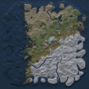 Thumbnail Rust Map: Procedural Map, Size: 6000, Seed: 13, 17 Monuments