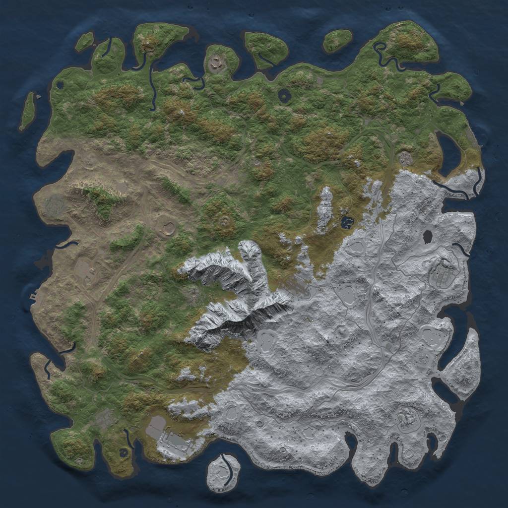 Rust Map: Procedural Map, Size: 5800, Seed: 336588, 18 Monuments