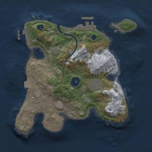 Thumbnail Rust Map: Procedural Map, Size: 2500, Seed: 1469, 6 Monuments