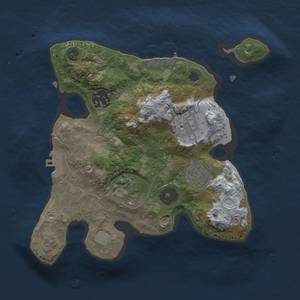 Thumbnail Rust Map: Procedural Map, Size: 2500, Seed: 1469, 9 Monuments