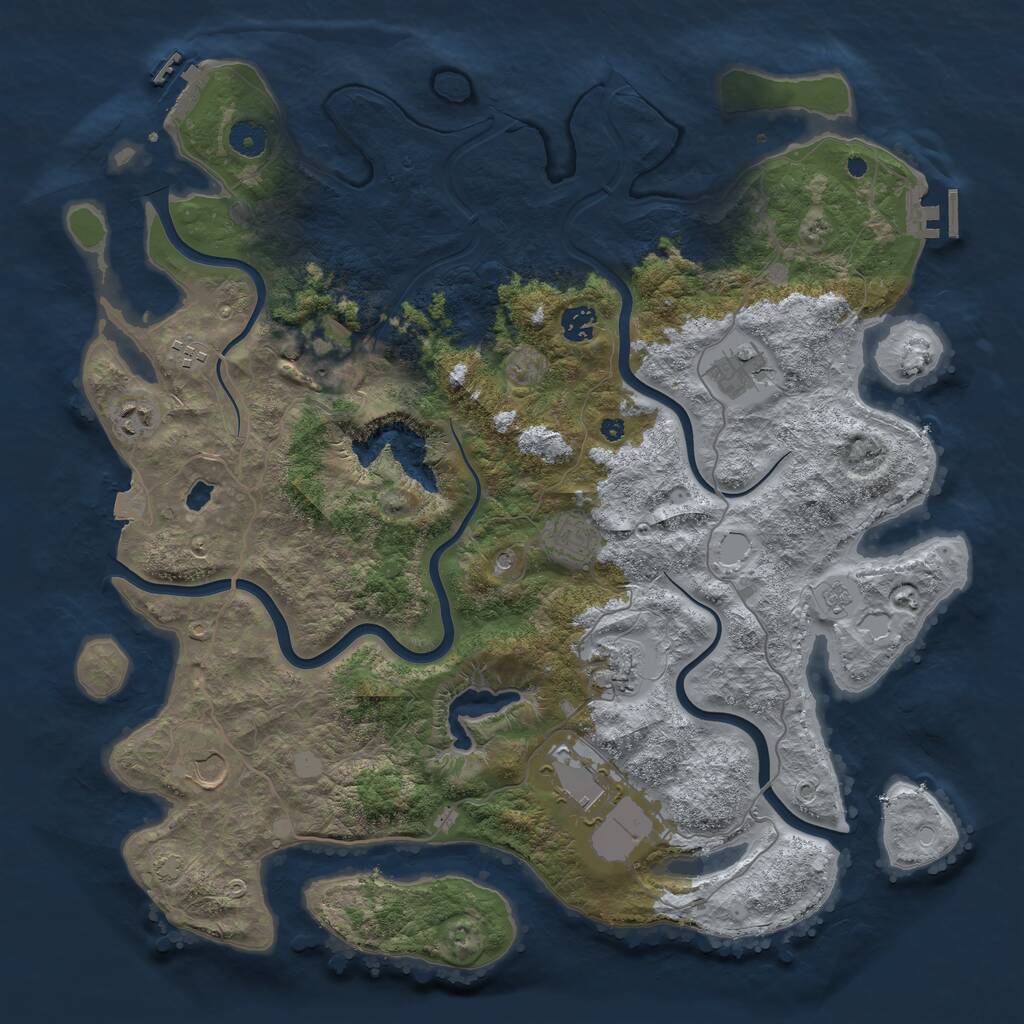 Rust Map: Procedural Map, Size: 4240, Seed: 774, 15 Monuments