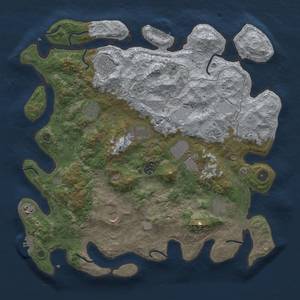 Thumbnail Rust Map: Procedural Map, Size: 4200, Seed: 69, 17 Monuments
