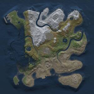 Thumbnail Rust Map: Procedural Map, Size: 3000, Seed: 14578, 10 Monuments