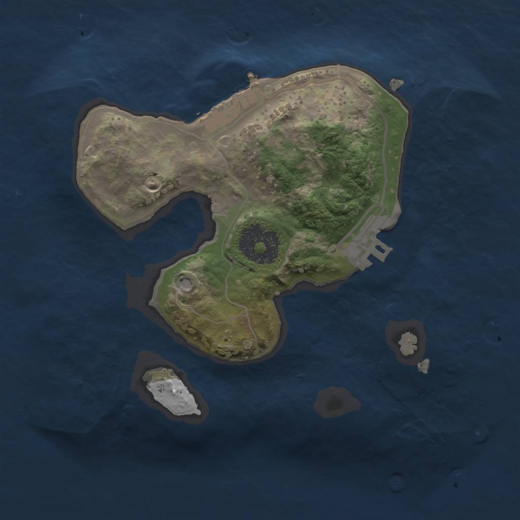 Rust Map: Procedural Map, Size: 1920, Seed: 1080, 7 Monuments