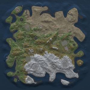 Thumbnail Rust Map: Procedural Map, Size: 4000, Seed: 1353259149, 17 Monuments