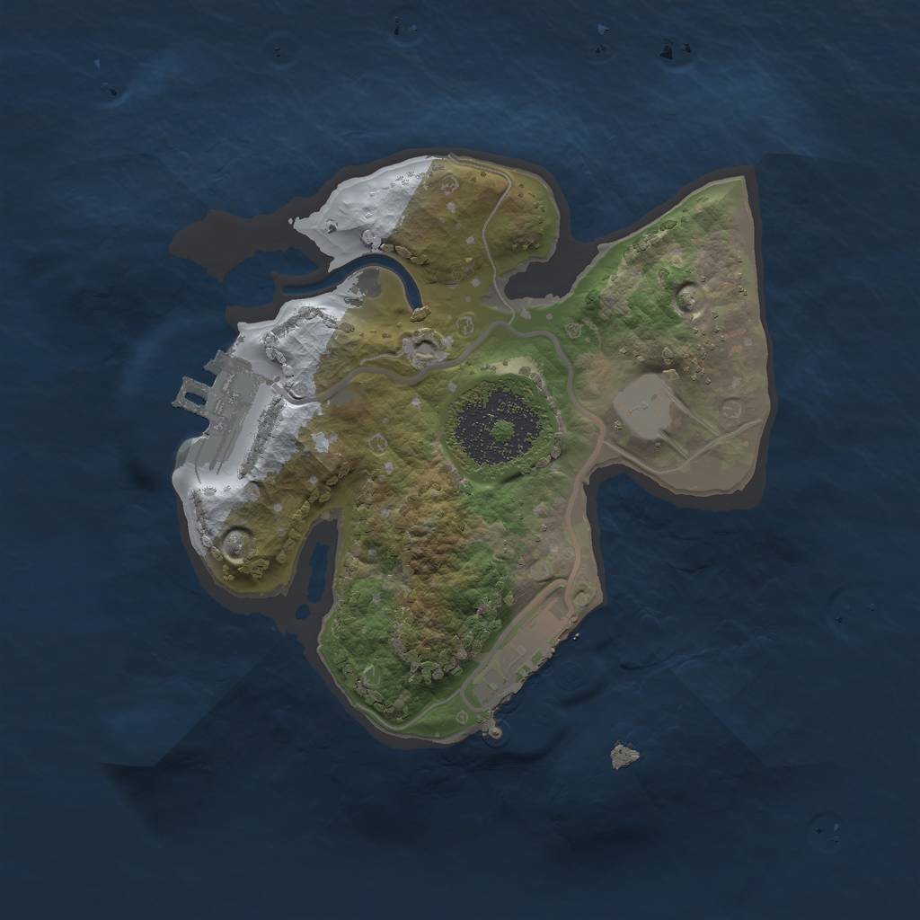 Rust Map: Procedural Map, Size: 1750, Seed: 8, 5 Monuments