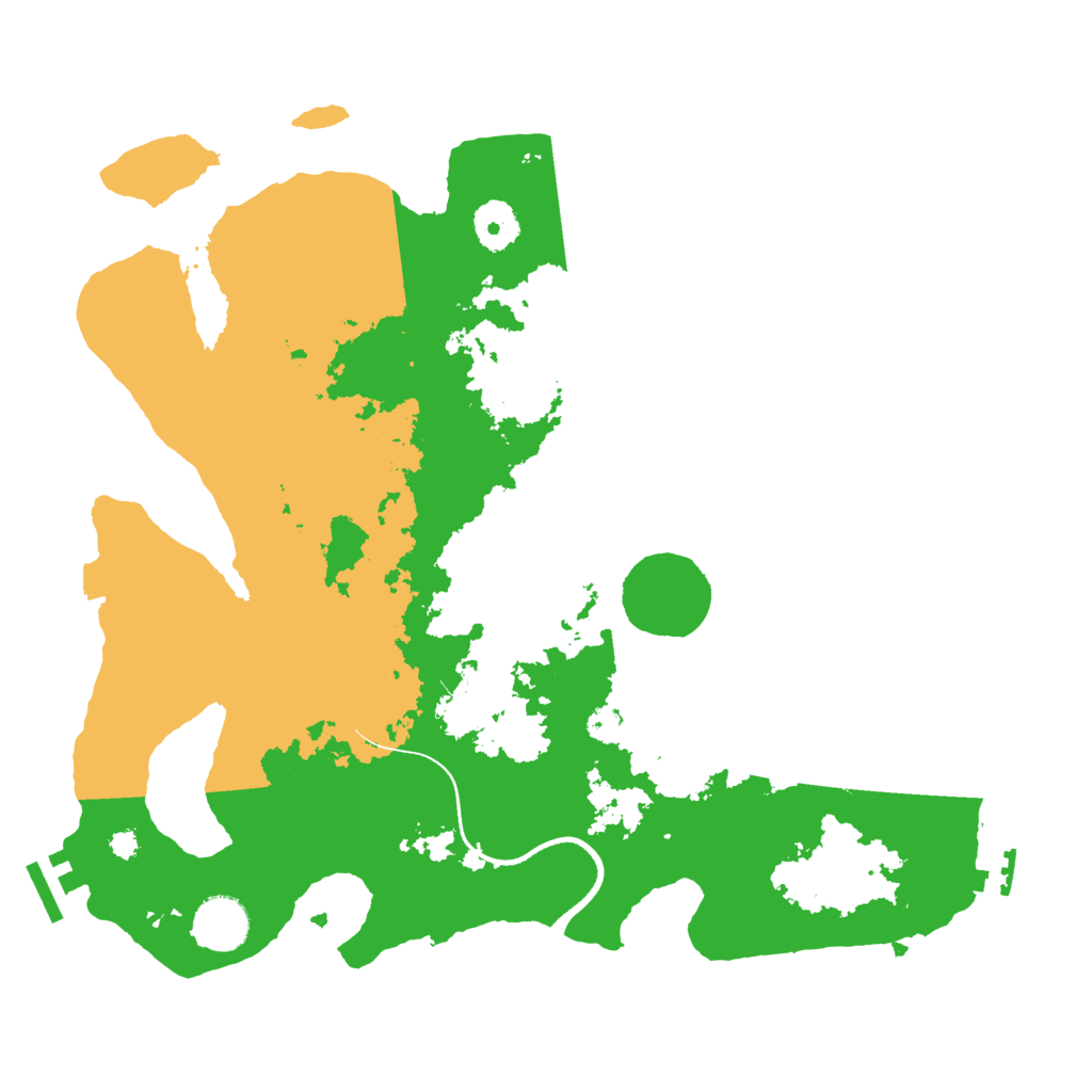 Biome Rust Map: Procedural Map, Size: 3500, Seed: 77158