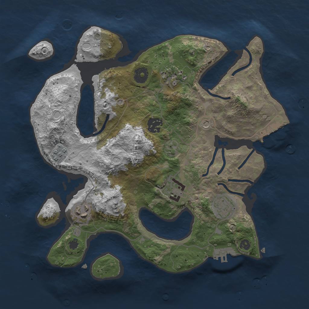 Rust Map: Procedural Map, Size: 3000, Seed: 867820, 14 Monuments