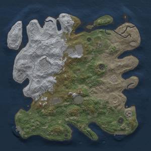 Thumbnail Rust Map: Procedural Map, Size: 4000, Seed: 1076340107, 16 Monuments