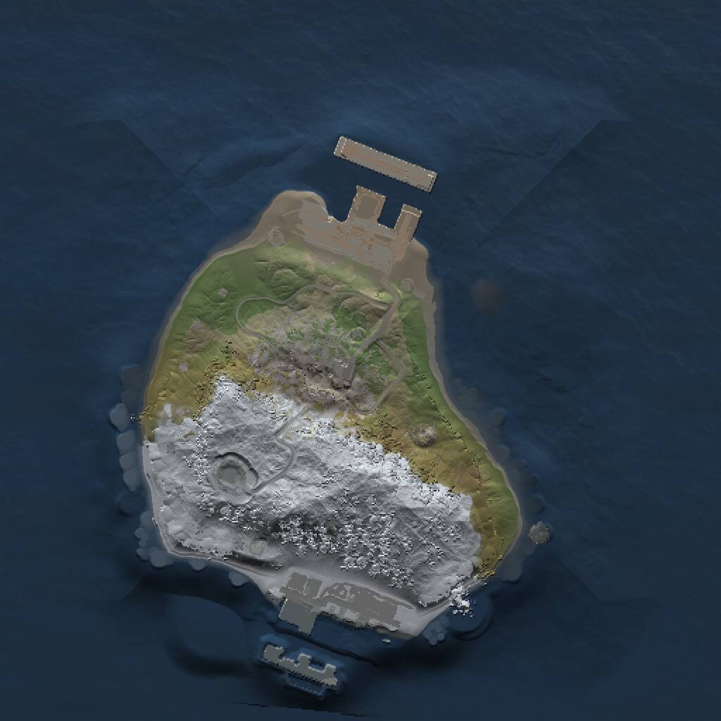 Rust Map: Procedural Map, Size: 1400, Seed: 2147483647, 3 Monuments