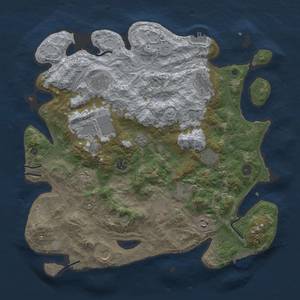 Thumbnail Rust Map: Procedural Map, Size: 4250, Seed: 11, 18 Monuments