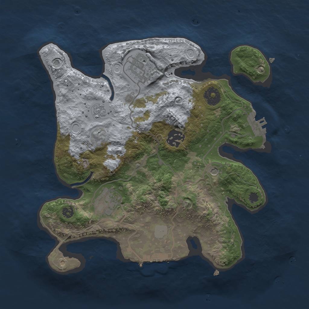Rust Map: Procedural Map, Size: 2679, Seed: 10565605, 10 Monuments