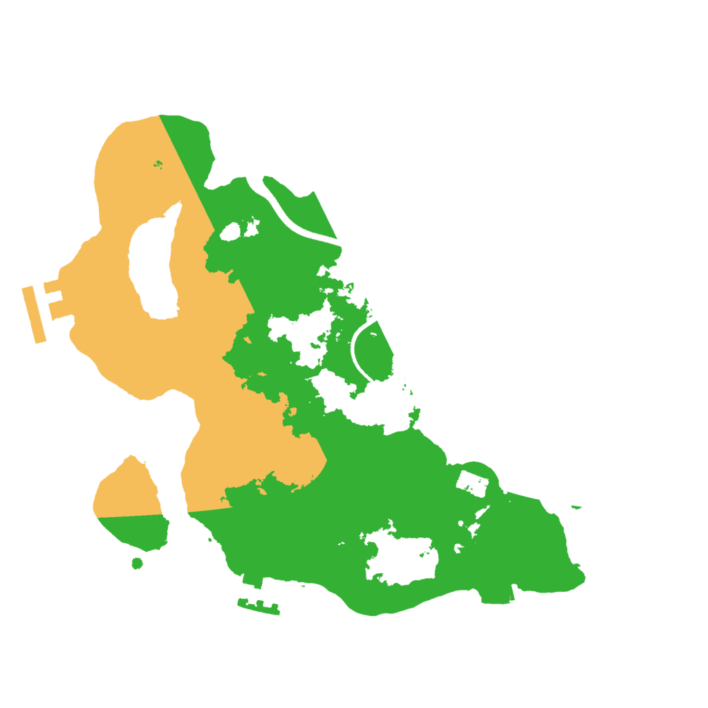 Biome Rust Map: Procedural Map, Size: 2500, Seed: 6738876