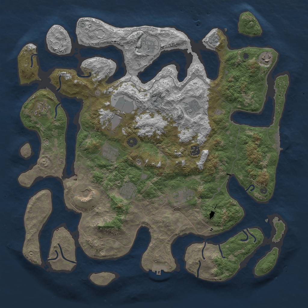 Rust Map: Procedural Map, Size: 4500, Seed: 20081981, 19 Monuments