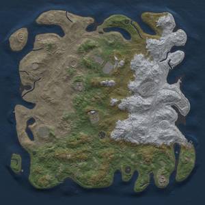 Thumbnail Rust Map: Procedural Map, Size: 4500, Seed: 2059055109, 17 Monuments