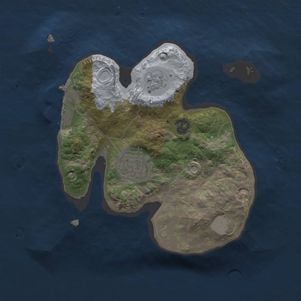 Rust Map: Procedural Map, Size: 2000, Seed: 815, 6 Monuments