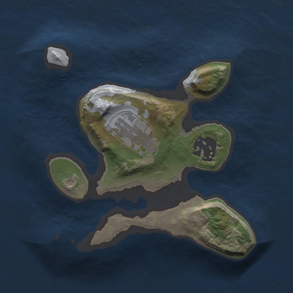 Rust Map: Barren, Size: 1800, Seed: 22, 4 Monuments