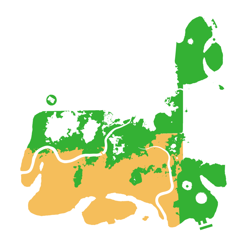 Biome Rust Map: Procedural Map, Size: 3800, Seed: 25054