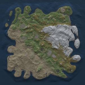 Thumbnail Rust Map: Procedural Map, Size: 4300, Seed: 40, 17 Monuments