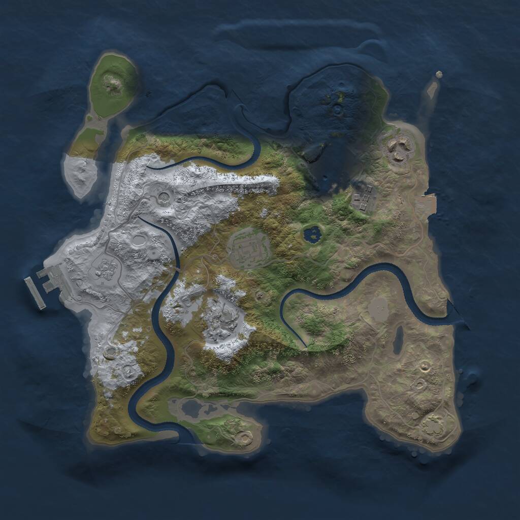 Rust Map: Procedural Map, Size: 3000, Seed: 201110, 10 Monuments