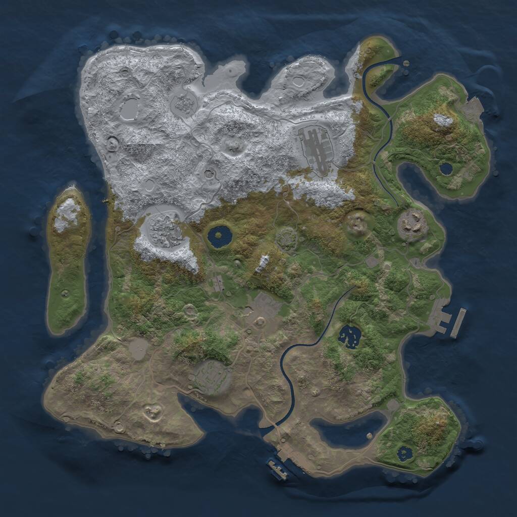 Rust Map: Procedural Map, Size: 3400, Seed: 65400, 12 Monuments
