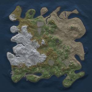 Thumbnail Rust Map: Procedural Map, Size: 3700, Seed: 18329, 15 Monuments